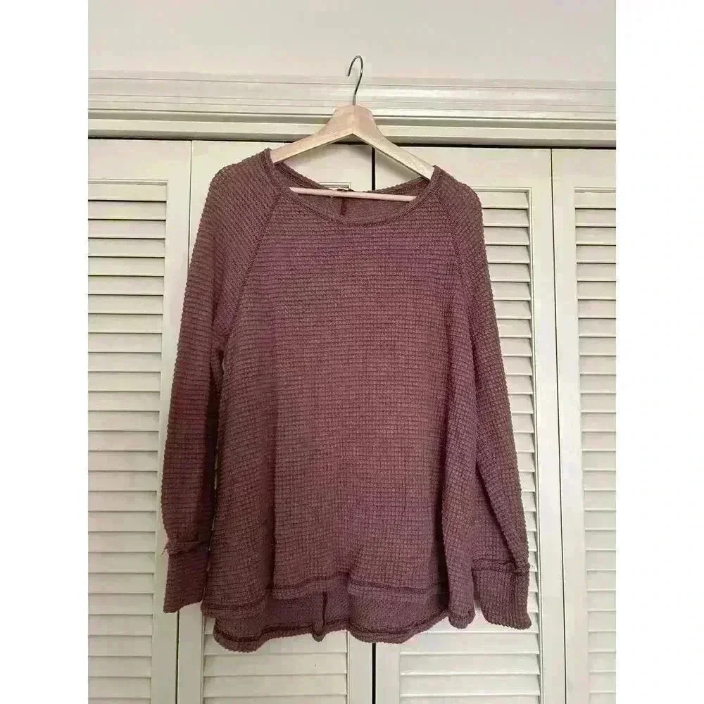 She + Sky waffle knit sweater